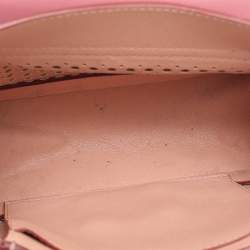مملوكة مسبقًا Chloe Elsie Small Pink Perforated Leather Shoulder Bag
