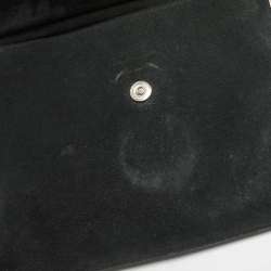 Pre Owned Chloe Faye Medium Deep Green/Black Leather, Suede and Python Shoulder Bag