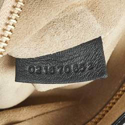 Pre Owned Chloe Faye Medium Deep Green/Black Leather, Suede and Python Shoulder Bag