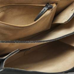 Pre Owned Chloe Faye Medium Deep Green/Black Leather, Suede and Python Shoulder Bag