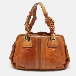 مملوكة مسبقًا Chloe Heloise Tan Leather Satchel