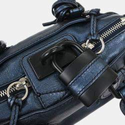 Pre Owned Chloe Metallic Blue Paddington Mini Handbag