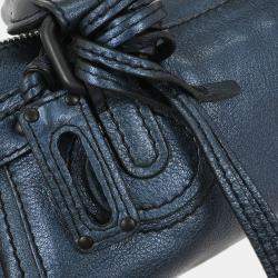 Pre Owned Chloe Metallic Blue Paddington Mini Handbag