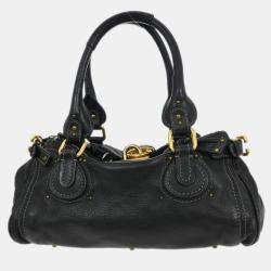 Pre Owned Chloe Black Paddington Medium Handbag