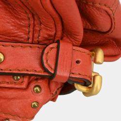 Pre Owned Chloe Vermilion Red Paddington Mini Handbag