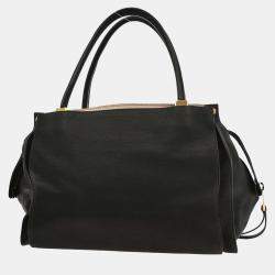 Pre Owned حقيبة كلوي دري جلدية سوداء