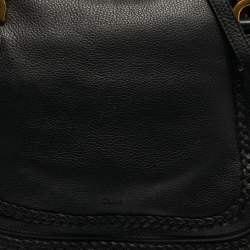 Pre Owned Chloe Marcie Large Black Leather Satchel