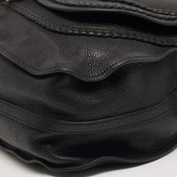 Pre Owned Chloe Marcie Large Black Leather Satchel
