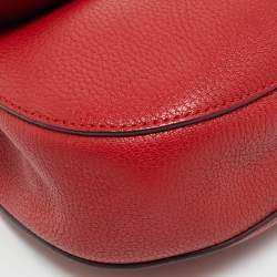 مملوكة مسبقًا حقيبة كتف كلوي درو جلد أحمر صغيرة