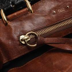 مملوكة مسبقًا حقيبة يد توتس كلوي جلد لامع أسود