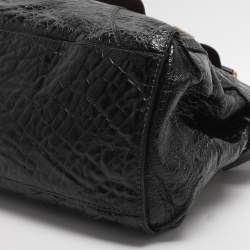 مملوكة مسبقًا حقيبة يد توتس كلوي جلد لامع أسود