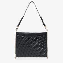 Pre Owned حقيبة كتف كلوي روي جلد مُبطّنة سوداء متوسطة مع حزام