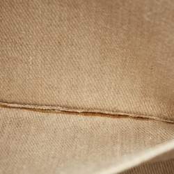 Pre Owned Chloé Woody Medium Blue Denim and Leather Tote