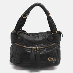 مملوكة مسبقًا Chloe Bay Large Black Leather Hobo
