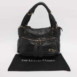 مملوكة مسبقًا Chloe Bay Large Black Leather Hobo
