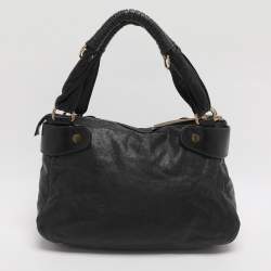  مملوكة مسبقًا Chloe Bay Large Black Leather Hobo