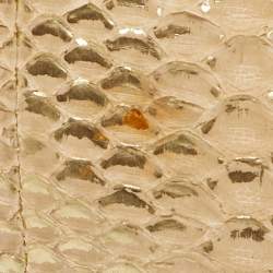 مملوكة مسبقًا حقيبة كتف كلوي إلسي صغيرة جلد ثعبان بيج/ذهبي