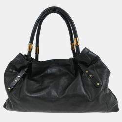Pre Owned Chloe Black Victoria Tote Handbag