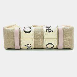 مملوكة مسبقًا Chloe Beige Canvas Woody Bag Small