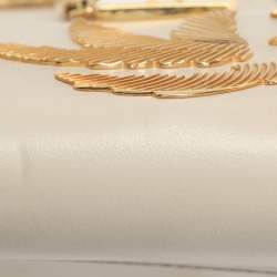 Pre Owned Chloe Palm Embellished Drew Small Light Beige Leather Shoulder Bags