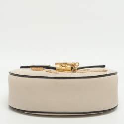 Pre Owned Chloe Palm Embellished Drew Small Light Beige Leather Shoulder Bags