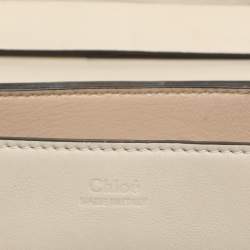 Pre Owned Chloe Palm Embellished Drew Small Light Beige Leather Shoulder Bags