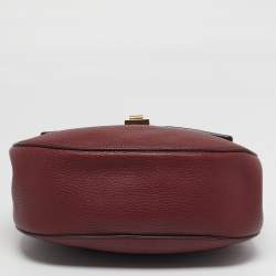 Pre Owned حقيبة كتف كلوي درو جلد حمراء كبيرة