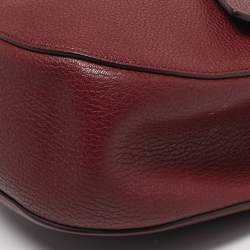 Pre Owned حقيبة كتف كلوي درو جلد حمراء كبيرة