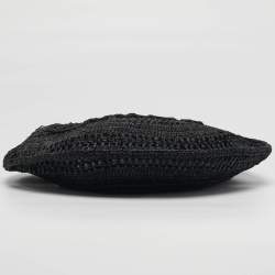 Pre Owned Chloe Summer Banana Black Raffia Hobo