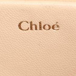Pre Owned Chloe Sally Small Metallic Python Embossed Leather Shoulder Bag