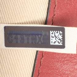 Pre Owned Chloe Tess Embroidered Red Leather and Suede Shoulder Bags