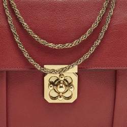 مملوكة مسبقًا Chloe Elsie Large Red Leather Shoulder Bag