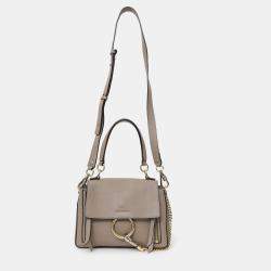 مملوكة مسبقًا Chloe Taupe Leather Mini Faye Day Bag