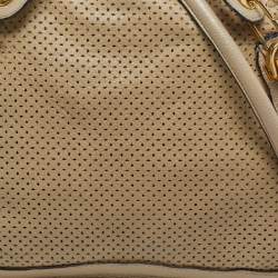 Pre Owned Chloe Paraty Large Perforated Leather Shoulder Bag