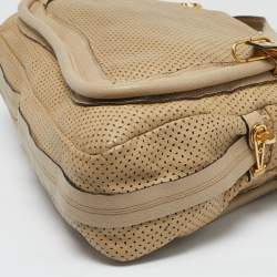 Pre Owned Chloe Paraty Large Perforated Leather Shoulder Bag
