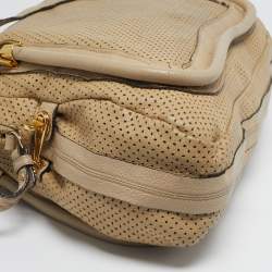 Pre Owned Chloe Paraty Large Perforated Leather Shoulder Bag