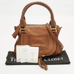 Pre Owned Chloe Marcie Small Brown Leather Satchel
