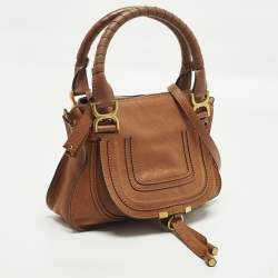 Pre Owned Chloe Marcie Small Brown Leather Satchel