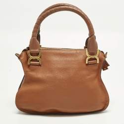 Pre Owned Chloe Marcie Small Brown Leather Satchel