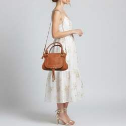 Pre Owned Chloe Marcie Small Brown Leather Satchel