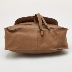 Pre Owned حقيبة كلوي مارسي جلد بني متوسطة