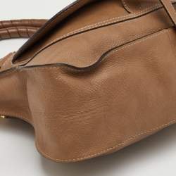 Pre Owned حقيبة كلوي مارسي جلد بني متوسطة