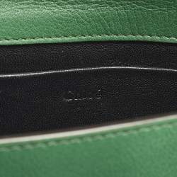 مملوكة مسبقًا Chloe Nile Minaudiere Bracelet Small Green Leather Shoulder Bag