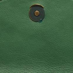 مملوكة مسبقًا Chloe Nile Minaudiere Bracelet Small Green Leather Shoulder Bag