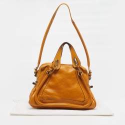 Pre Owned Chloe Paraty Medium Tan Leather Satchel
