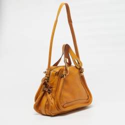 Pre Owned Chloe Paraty Medium Tan Leather Satchel