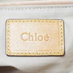 Pre Owned Chloe Paraty Medium Tan Leather Satchel