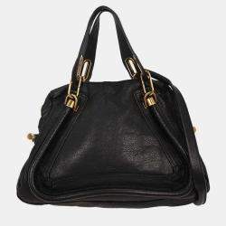 Pre Owned Chloe Black Paraty 2way Handbag
