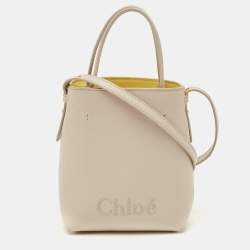 مملوكة مسبقًا Chloe Sense Micro Beige Leather Tote