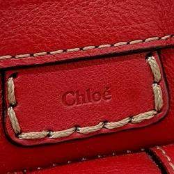 Pre Owned Chloe Red Leather Edith Nano Bag